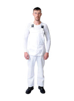 Road Master Bib and Brace Dungaree Overalls Painters Suit for Decorators Builders, White