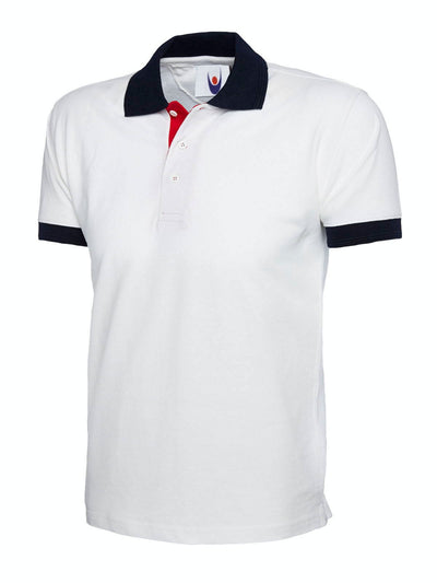 Uneek UC107 250GSM Unisex Ring Spun Combed Cotton Contrast Poloshirt