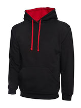 Uneek UC507 300GSM Unisex Polyester Cotton Contrast Hooded Sweatshirt