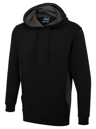 Uneek UC517 280GSM Unisex Cotton Polyester Two Tone Hooded Sweatshirt