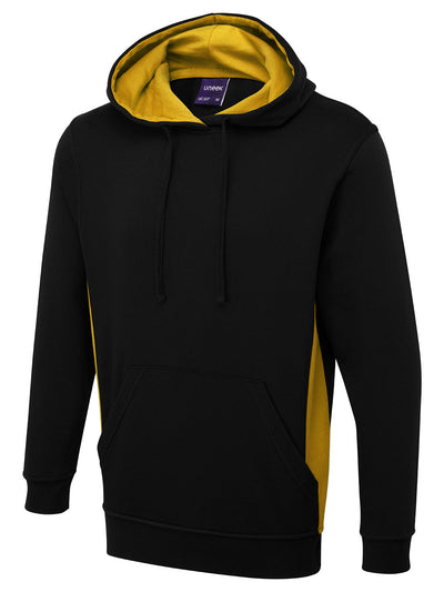 Uneek UC517 280GSM Unisex Cotton Polyester Two Tone Hooded Sweatshirt