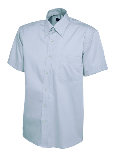 Uneek UC702 140GSM Men's Polyester Combed Cotton Men's Pinpoint Oxford Half Sleeve Shirt