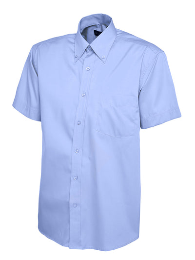 Uneek UC702 140GSM Men's Polyester Combed Cotton Men's Pinpoint Oxford Half Sleeve Shirt