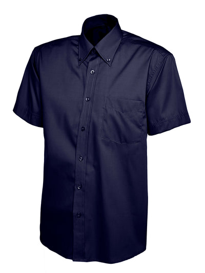 Uneek UC702 140GSM Men's Polyester Combed Cotton Men's Pinpoint Oxford Half Sleeve Shirt