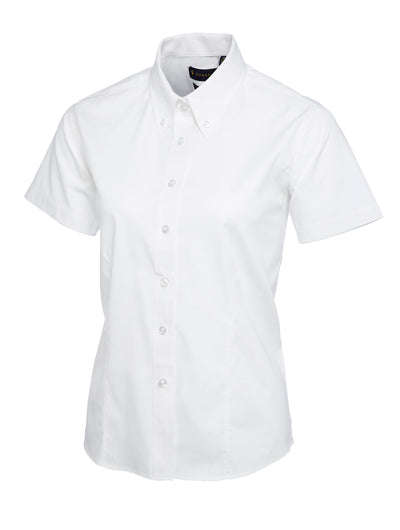 Uneek UC704 140GSM Women's Polyester Combed Cotton Ladies Pinpoint Oxford Half Sleeve Shirt