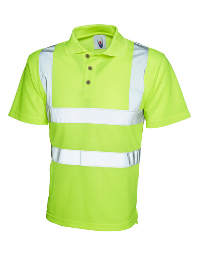 Uneek UC805 250GSM Unisex Polyester Hi-Viz Polo Shirt